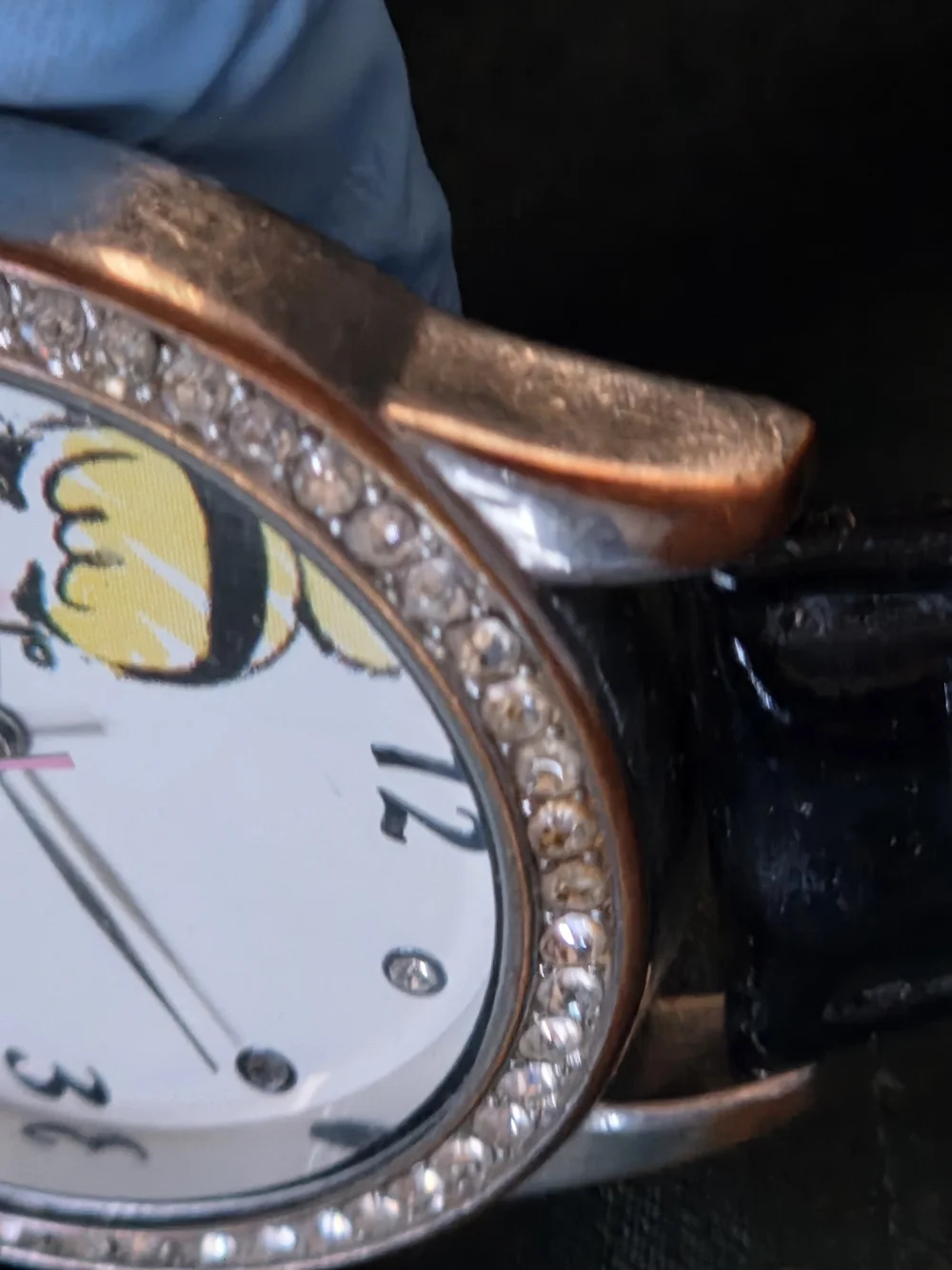 Disney Silver Caseback Watch with Black Strap - Picture 5 of 8